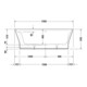 Duravit Baignoire balnéo Cape Cod 190x90 cm, pré-équipée, 1 côté, blanche, système Air