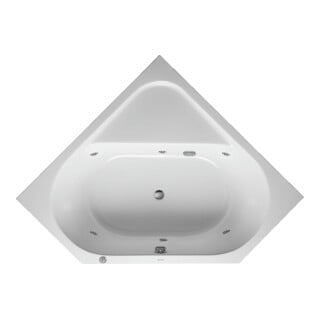 Duravit Baignoire balnéo D-Code 140x140 cm, E, EB-Vers, 2 RS, blanche, J Proj.
