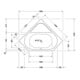Duravit Baignoire balnéo D-Code 140x140 cm, E, EB-Vers, 2 RS, blanche, J Proj.-4