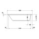 Duravit Baignoire Balnéo D-Code 160x70 cm, version EB, 1 RS, blanc, J Proj.-4