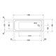 Duravit Baignoire balnéo D-Code 170x70 cm, version EB, 1 RS, blanche, J Proj.-2