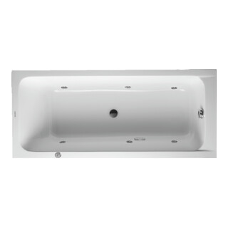 Duravit Baignoire balnéo D-Code 170x75 cm, version EB, 1 RS, blanche, J Proj.