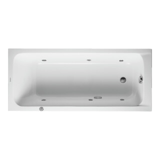 Duravit Baignoire balnéo D-Code 170x75 cm, version EB, 1 RS, blanche, J Proj.