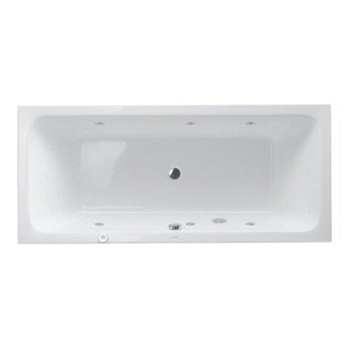 Duravit Baignoire balnéo D-Code 180x80 cm, version EB, 2 jets, blanc, J Proj.