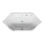 Duravit Baignoire balnéo D-Code 190x90 cm, hexagonale, version encastrée, blanche, J Proj.