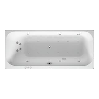 Duravit Baignoire balnéo Happy D.2 160x70 cm, Combi P, version EB, 1 RS gauche, blanc