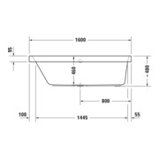 Duravit Baignoire balnéo Happy D.2 160x70 cm, Combi P, version EB, 1 RS gauche, blanc-3