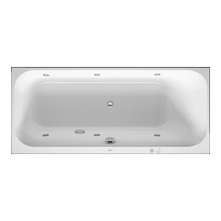 Duravit Baignoire balnéo Happy D.2 160x70 cm, Jet, version EB, 1 RS droite, blanc