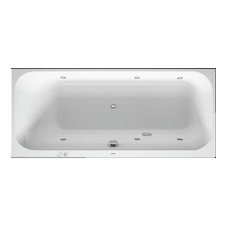 Duravit Baignoire balnéo Happy D.2 160x70 cm, Jet, version EB, 1 RS gauche, blanc