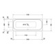 Duravit Baignoire balnéo Happy D.2 170x70 cm, Air-Sys, EB-Vers, 1 RS dr, bl.