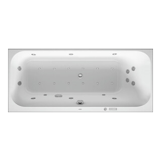 Duravit Baignoire balnéo Happy D.2 170x70 cm, Combi E, EB-Vers, 1 RS droite, blanche