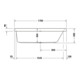 Duravit Baignoire balnéo Happy D.2 170x70 cm, Combi E, EB-Vers, 1 RS droite, blanche