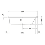Duravit Baignoire balnéo Happy D.2 170x70 cm, Combi E, EB-Vers, 1 RS droite, blanche-4