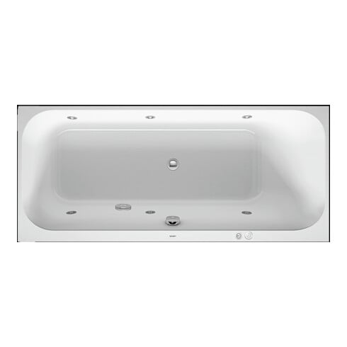 Duravit Baignoire balnéo Happy D.2 170x70 cm, Jet, version EB, 1 RS droite, blanc