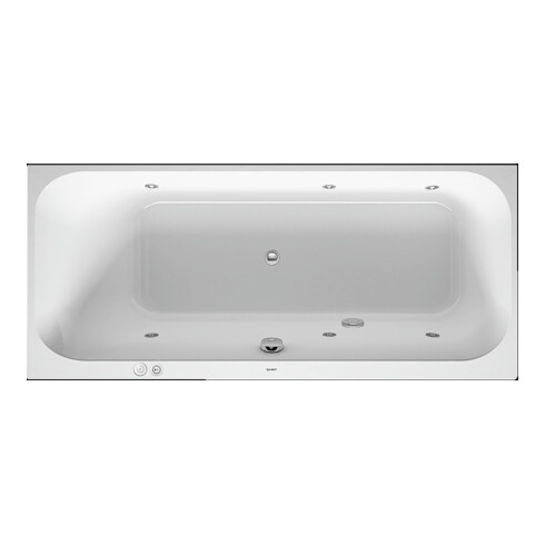 Duravit Baignoire balnéo Happy D.2 170x70 cm, Jet, version EB, 1 RS gauche, blanc