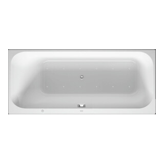 Duravit Baignoire balnéo Happy D.2 170x75 cm, Air-Sys, EB-Vers, 1 RS gauche, blanc