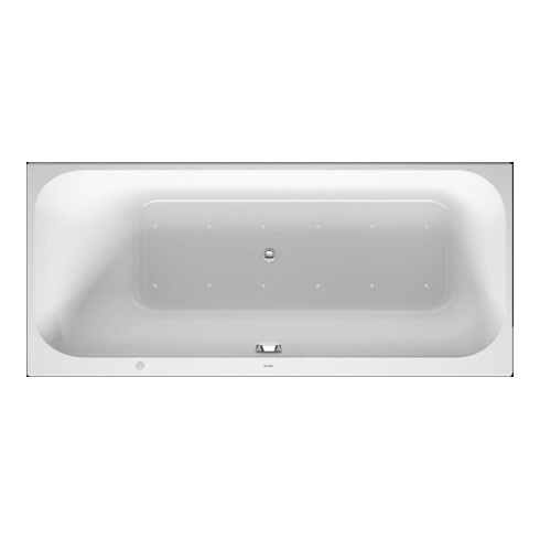 Duravit Baignoire balnéo Happy D.2 170x75 cm, Air-Sys, EB-Vers, 1 RS gauche, blanc