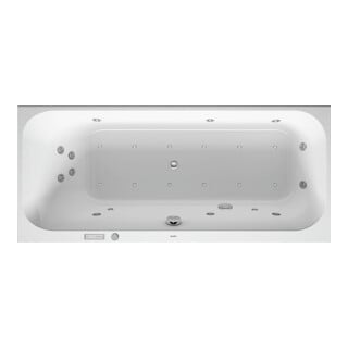 Duravit Baignoire balnéo Happy D.2 170x75 cm, Combi E, EB-Vers, 1 RS gauche, blanche