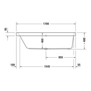 Duravit Baignoire balnéo Happy D.2 170x75 cm, Combi E, EB-Vers, 1 RS gauche, blanche-4