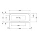 Duravit Baignoire balnéo Happy D.2 170x75 cm, Jet, version EB, 1 RS droite, blanc
