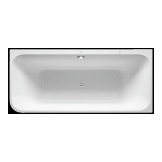 Duravit Baignoire balnéo Happy D.2 180x80 cm, angle droit, 2 jets, blanc, système Air