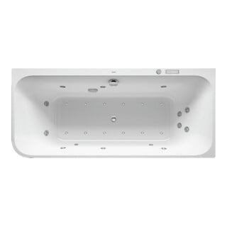 Duravit Baignoire balnéo Happy D.2 180x80 cm, angle droite, 2 jets, blanc, Combi-Sys E