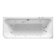 Duravit Baignoire balnéo Happy D.2 180x80 cm, angle droite, 2 jets, blanc, Combi-Sys E-1