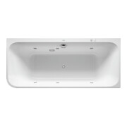 Duravit Baignoire balnéo Happy D.2 180x80 cm, angle droite, 2 RS, blanc, système Jet