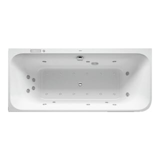 Duravit Baignoire balnéo Happy D.2 180x80 cm, angle gauche, 2 jets, blanche, Combi-Sys E