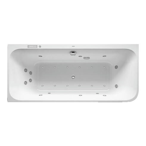 Duravit Baignoire balnéo Happy D.2 180x80 cm, angle gauche, 2 jets, blanche, Combi-Sys E