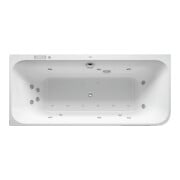 Duravit Baignoire balnéo Happy D.2 180x80 cm, angle gauche, 2 jets, blanche, Combi-Sys E