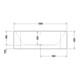 Duravit Baignoire balnéo Happy D.2 180x80 cm, avant, 2 jets, blanche, Combi-Sys P