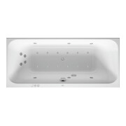 Duravit Baignoire balnéo Happy D.2 180x80 cm, Combi P, version EB, 2 RS, blanche