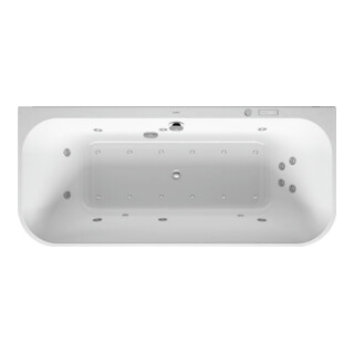 Duravit Baignoire balnéo Happy D.2 180x80 cm, préinstallée, 2 jets, blanche, Combi-Sys E