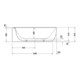 Duravit Baignoire Balnéo Luv 185x95 cm, angle gauche, 2 jets, blanc, système Air-2