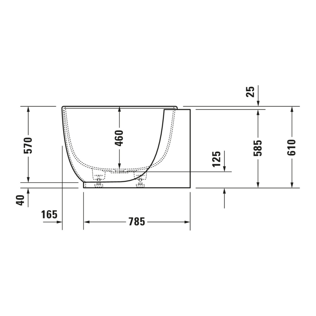 Duravit Baignoire Balnéo Luv 185x95 cm, angle gauche, 2 jets, blanc, système Air