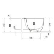 Duravit Baignoire Balnéo Luv 185x95cm, angle droite, 2 jets, blanc, système Air-4