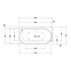 Duravit Baignoire Balnéo Luv 185x95cm, angle droite, 2 jets, blanc, système Air