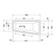 Duravit Baignoire balnéo No. 1 150x80 cm, 115 l, EB-Vers, 1 RS droite, blanche