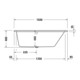 Duravit Baignoire balnéo No. 1 150x80 cm, 115 l, EB-Vers, 1 RS droite, blanche-4