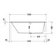 Duravit Baignoire balnéo No. 1 150x80 cm, 115 l, EB-Vers, 1 RS gauche, blanc-4