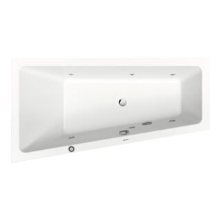 Duravit Baignoire balnéo No. 1 160x85 cm, 140 l, EB-Vers, 1 RS gauche, blanche