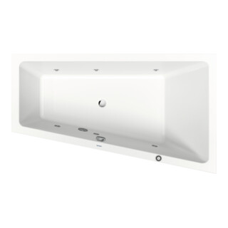 Duravit Baignoire balnéo No. 1 170x100 cm, 210 l, EB-Vers, 1 RS droite, blanc
