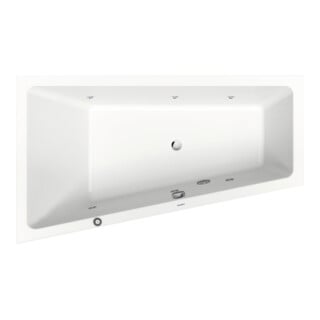 Duravit Baignoire balnéo No. 1 170x100 cm, 210 l, EB-Vers, 1 RS gauche, blanc