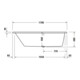 Duravit Baignoire balnéo No. 1 170x100 cm, 210 l, EB-Vers, 1 RS gauche, blanc-3