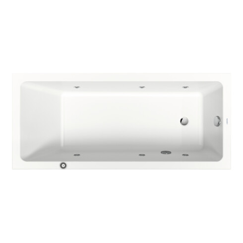 Duravit Baignoire balnéo No. 1 170x75 cm, 145 l, version EB, avec 1 RS, blanche