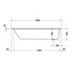 Duravit Baignoire balnéo No. 1 180x80 cm, 180 l, version EB, avec 1 RS, blanc