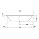 Duravit Baignoire balnéo No. 1 180x80 cm, version EB, 2 jets, blanche, J Proj.