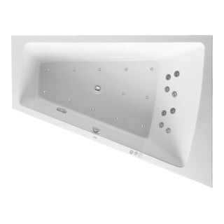 Duravit Baignoire balnéo Paiova 180x140 cm, Combi P, EB-Vers, 1 RS R, blanche