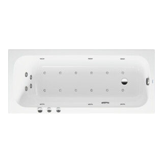 Duravit Baignoire balnéo Qatego 160x70 cm, Combi P, version EB, 1 RS, blanche